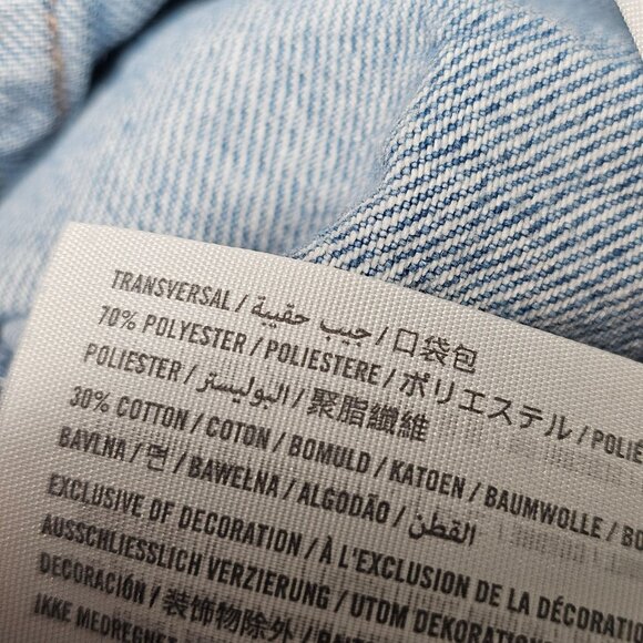 Abercrombie & Fitch Baggy Low Rise Denim Short Women 35/20 Distressed Frayed Hem - Picture 9 of 13